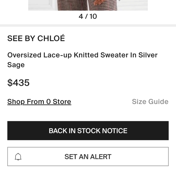CHLOE - SeebyChloe Sweater - M - Grey - Picture 5 of 5